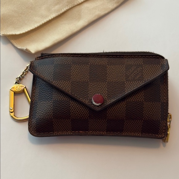 Louis Vuitton Brown Checker Coin Holder